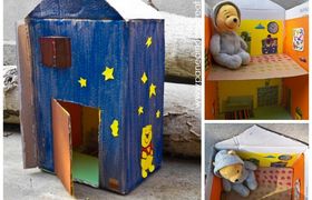 casetta di cartone winnie the pooh