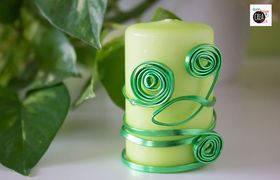decorare-le-candele—candela-verde