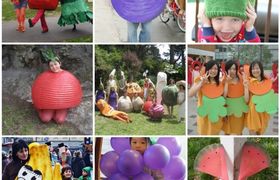 Carnevale: costumi da frutta e verdura