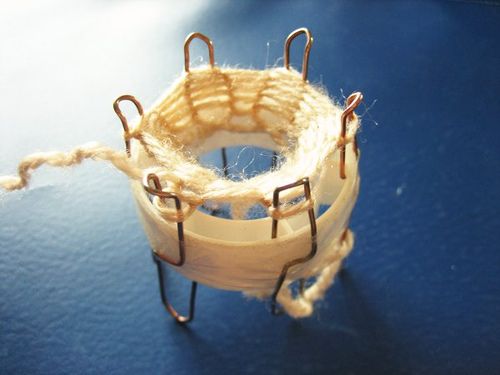 Caterinetta tricotin legno naturale creare tubolare con ago e istruzioni 