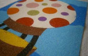 colorare con la sabbia colorata – mongolfiera