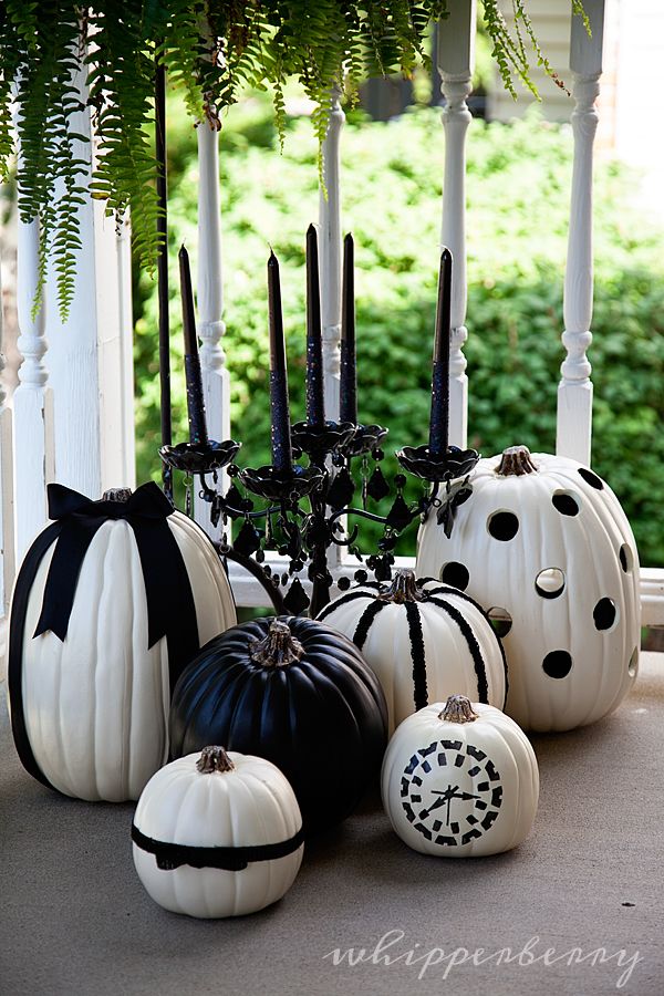 decorazioni halloween in bianco e nero