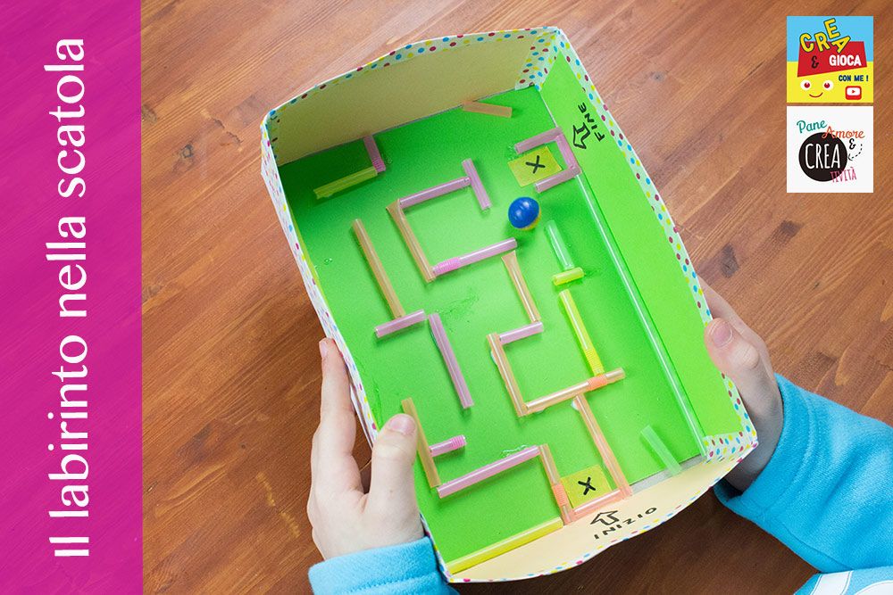Giochi fai da te: il labirinto nella scatola · Pane, Amore e Creatività