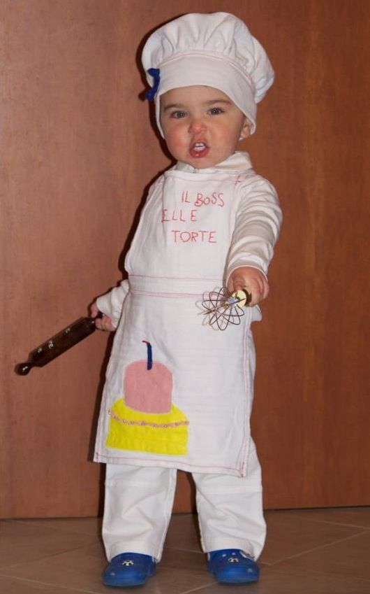 Carnevale Piccolo Costume Di Carnevale Da Cuoco Neonato Fotografia
