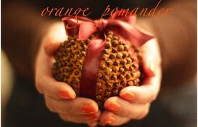 Decorazioni per la tavola di Natale: Orange Pomander