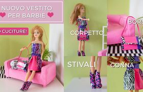 Vestito per Barbie fai da te con stivali e borsetta!
