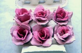 tutorial rose di cartone uova